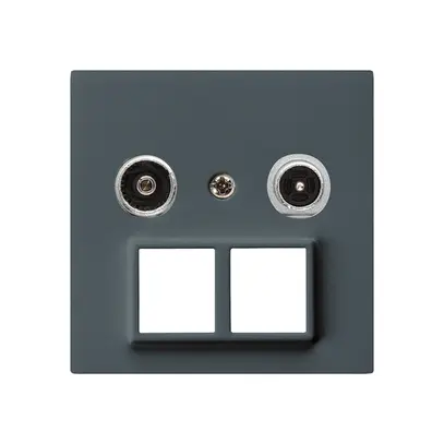Presa multimedia kallysto R/TV montaggio A 14dB 2GHz antracite 