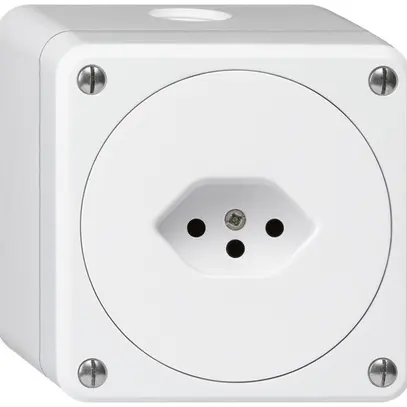 Presa AP robusto tipo 13 bianco senza copercchio 