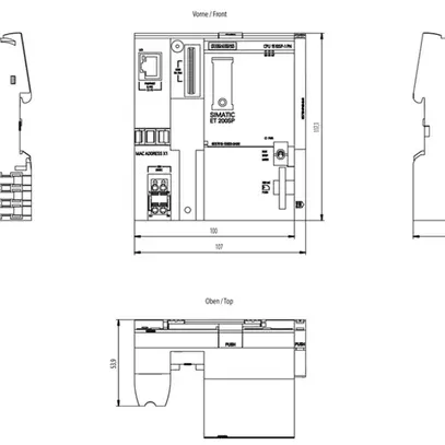 Modulo centrale PLC Siemens SIMATIC ET200SP CPU 1510SP-1 PN, PROFINET IRT 