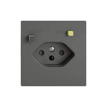 Steckdose FI EDIZIO.liv  1×T13 mit Shutter dgu 