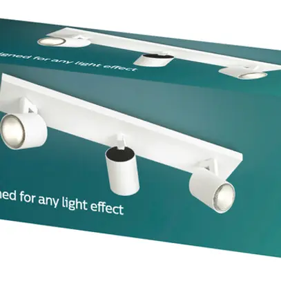 Spot Philips MYL Runner GU10 3×20W DIM weiss 
