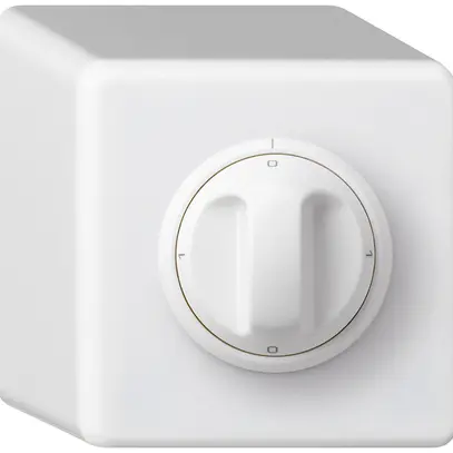Interrupteur rotatif AP basico 2/1L 0-A-0-H blanc avec manette 