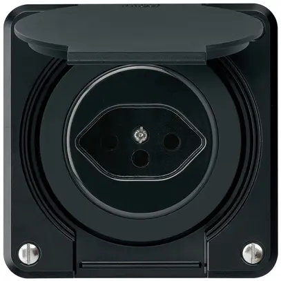 Presa INC robusto tipo 13 nero per combinazione 