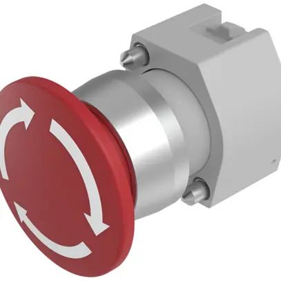 Tasto arresto emergenza INS EAO04 rosso, IP65, anello alluminio 