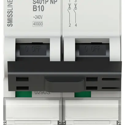 Disjoncteur SMISSLINE TP, 1LN, B, 10A, 40kA 