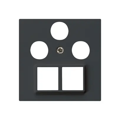 Plaque frontale HMS kallysto pour R/TV/SAT noir 