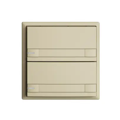 Pulsante INC KNX 2×EDIZIOdue colore vanille RGB con LED con inserto carta 
