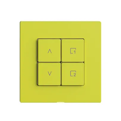 Stazione secondaria 1K/4T per interruttore tapparelle scena Edue Wiser lemon 