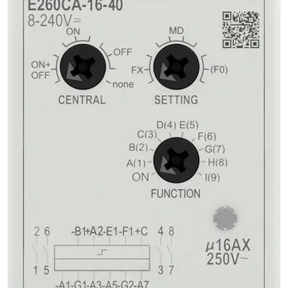 Télérupteur ABB E260CA-16-40 2UM 8…240VUC/16A 4000W 4F 