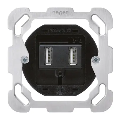 Intérieur pour prise de charge USB Hager montage F 240V 2400mA type A 