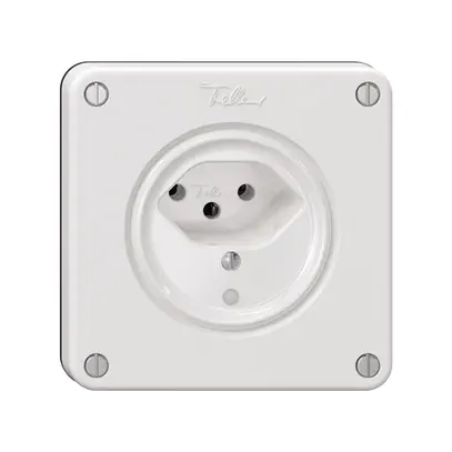 Steckdose NEVO, 1×T13, m.LED, weiss 