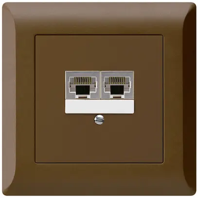 Boîte ENC kallysto.line 2×RJ45s brun parallèle 