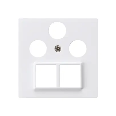 Plaque frontale HMS kallysto pour R/TV/SAT blanc 