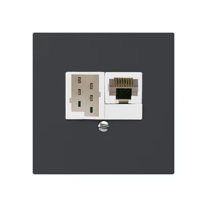 Scatola INC kallysto 1×RJ45u+1×TT83 nero 
