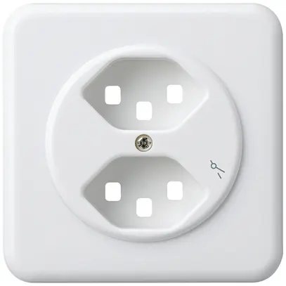 Kit frontale INC per presa Hager basico 2×tipo 23 1×S G bianco 