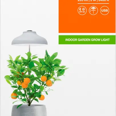 Lampada per piante LED LDV INDOOR GARDEN UMBRELLA 5W 235lm 3400K bianco 