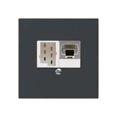 Scatola INC kallysto 1×RJ45s+1×TT83 nero 