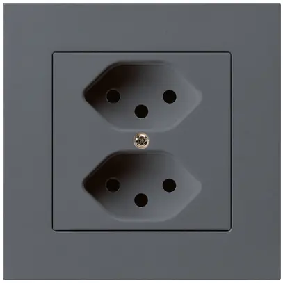 Presa INC kallysto.pro 2×T13 antracite con protezione bambini 