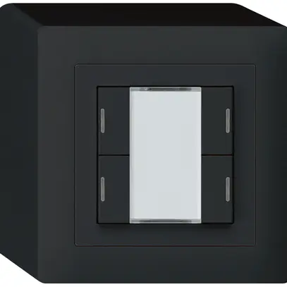 Poussoir AP kallysto KNX 4×noir LED RGB s/e-link 