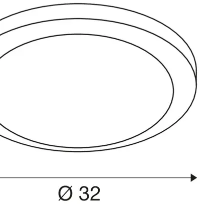 Plafonnier SLV MELAN, E27 60W verre satiné rond IP20 alu brossé 