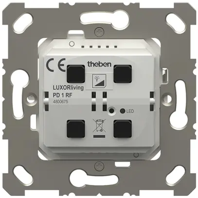 Poussoir RF ENC Theben LUXORliving PD 1 RF avec actionneur-variateur 
