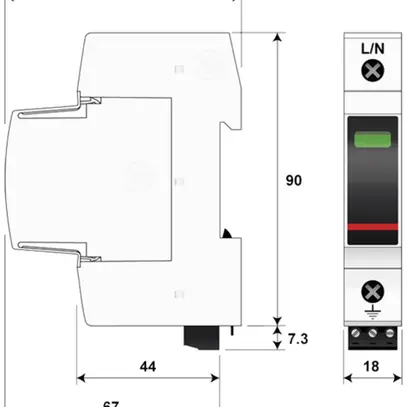 Scaricatore di sovratensione  Citel DAC50VGS-10-275, tipo 2+3, 1 p 