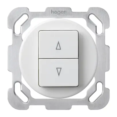 Insert pour poussoir pour stores ENC basico blanc avec 2-touches bornes enf. 