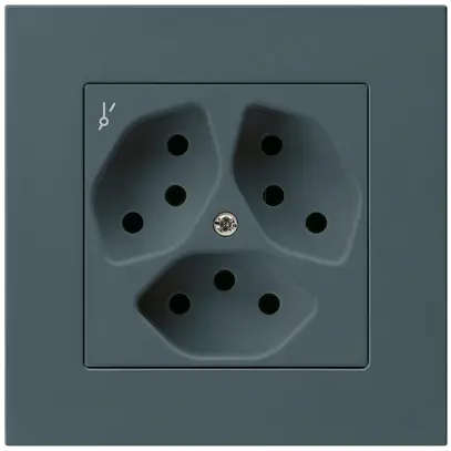 Prise ENC kallysto.pro 3×T13/1S anthracite 