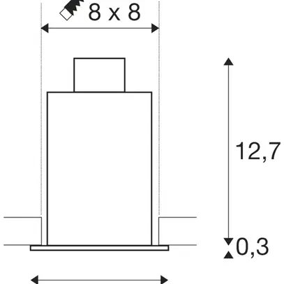 Downlight INC SLV KADUX, GU10 50W IP20 blanc mat 