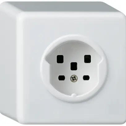Presa AP basico T25 bianco con morsetti a vite 