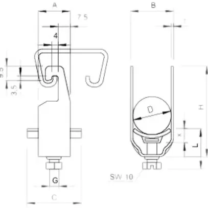 Brida rapida Bettermann 12…16mm zincato a caldo a immersione 