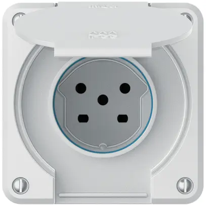 Presa INC robusto 1×tipo 15 IP55 bianco 