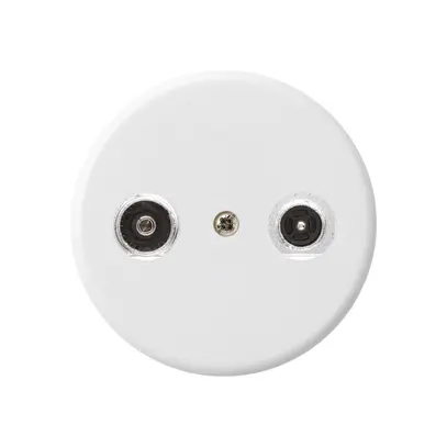 Presa d'antenna basico TV-R mont.A 4dB 2GHz bianco 