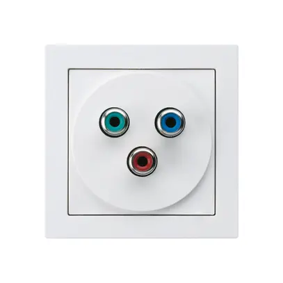 Prise de raccordement kallysto A YUV vidéo RGB blanc 