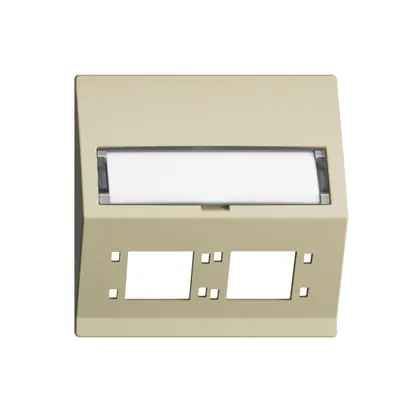 Kit montaggio INS EDIZIOdue F uscita obliqua 2×R&M cat.6A/LC speciale, vanille 