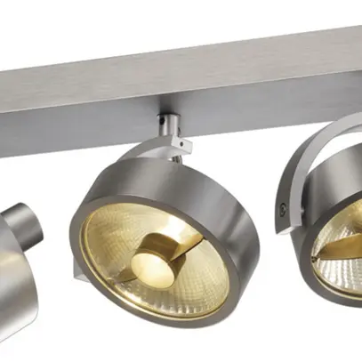Plafonnier SLV KALU QPAR, 3×GU10 75W IP20 alu brossé 