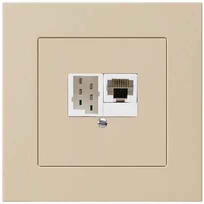 Scatola INC kallysto.pro 1×RJ45u+1×TT83 beige 