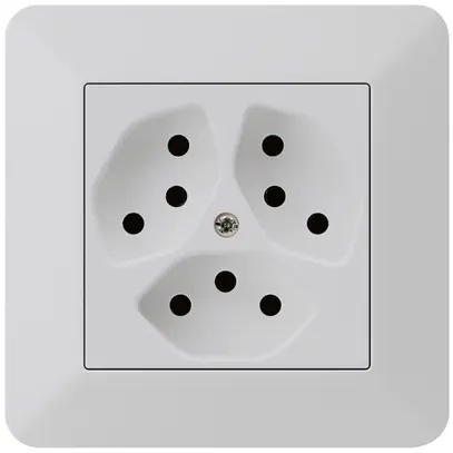Presa INC kallysto.trend 3×T13 grigio chiaro con protezione bambini 