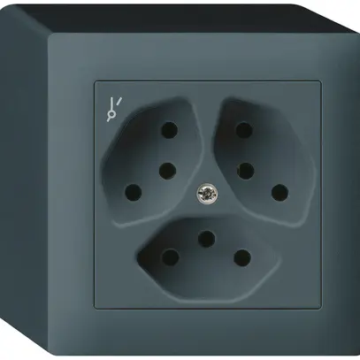 Prise AP kallysto 3×T13/1S anthracite 