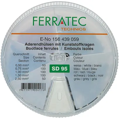 Embouts de câble assortis Ferratec type B isolés SD95 