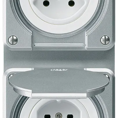 Combi INC 2×1 HA robusto 2×tipo 15 c.morsetti a innesto c.coperchio alluminio 