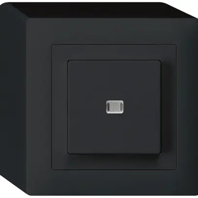 Interruttore pulsante luminoso AP kallysto 3/1L nero 
