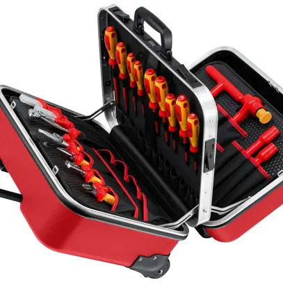 Werkzeugkoffer KNIPEX "BIG Twin Move RED" Elektro, 42-teilig 