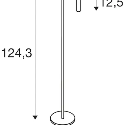 Lampadaire LED SLV KARPO FL 6.5W 3000K 400lm 1243mm 40° blanc 