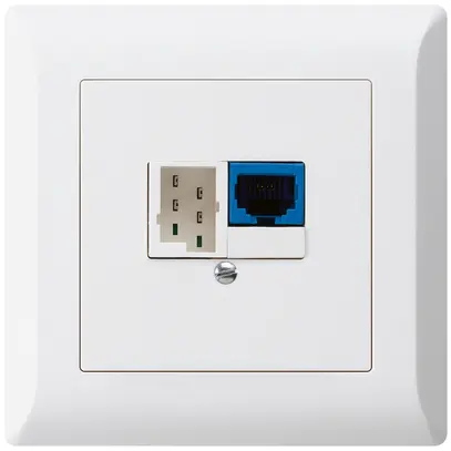 Scatola INC DSL kallysto.line 1×RJ45/1×T+T bianco 