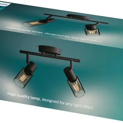 Spot Philips Palms E14 2×25W 274×162mm nero 