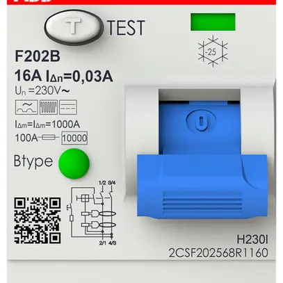 Interruttore differenziale proM compact 1PN tipo B, 16A 30mA 2UM leggr.ritardato 