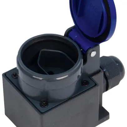 Presa AP Steffen 1×T23 1P 16A 250V IP55 coperchio blu, nero 