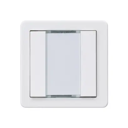 Poussoir Hager basico A KNX double blanc 