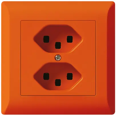 Prise ENC kallysto.line 2×T23 orange avec bornes enfichables 